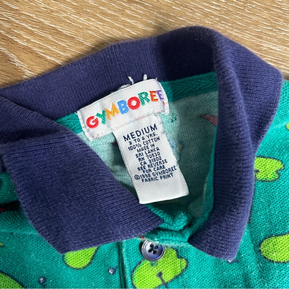 Gymboree Vintage Rare Golf Polo 3T 4T Rainbow Tag - Picture 2 of 6